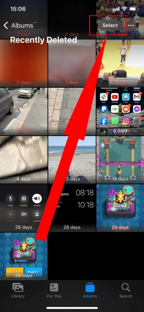 Click select